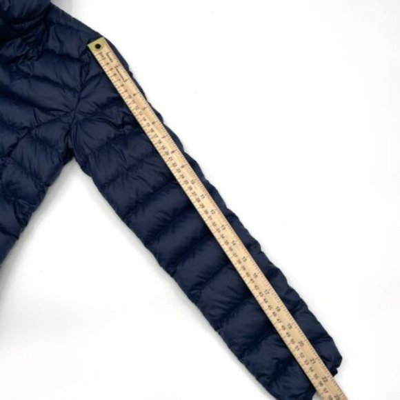 Aritzia TNA Botanie‎ Goose Down Packable Puffer Jacket Navy blue, size xxs - Picture 10 of 11